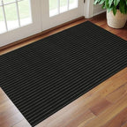EARTHALL Washable Entryway Rug, Non Slip Area Rug, 3x5 Ft, Black/Grey - Image 6