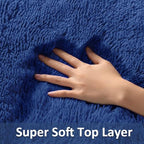 Ophanie Small Rug Washable Non Slip Throw Bedside Area Rugs, Fluffy Soft Blue Mini Bedroom Carpet, Affordable Door Entryway Indoor Inside Front Entrance Dog 2x3 Mat, Home Decor Aesthetic, Nursery - Image 2