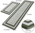 Mattitude Kitchen Mats Set of 2,Cushioned Anti-Fatigue Non-Skid Rug Sets - Image 2
