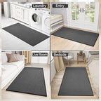 SUMLANS Kitchen Mat for Floor, Washable Non Slip Rug, Black - Image 5