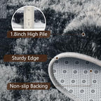 Noahas 6x9 Large Grey Fluffy Soft Area Rug Non-Slip for Living Room Bedroom - Image 6