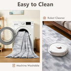 2x8 Tie-dye Light Grey Runner Rug Washable Non-Slip for Kitchen Hallway - Image 6