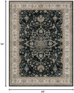 RELEANY Washable Area Rug, 5'x8', Black/Vintage/Beige - Image 2
