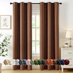 MIULEE Blackout Curtains for Bedroom 2 Panels 40 x 84 Inch Cappuccino Brown by MIULEE