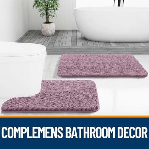 OLANLY Bathroom Runner Rugs 47x24, Extra Soft Absorbent Chenille Bath Rugs - Image 7