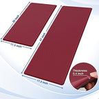 StepRite Kitchen Mats for Floor, 2-Piece Anti-Fatigue Rugs, Burgundy - Image 2