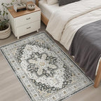 Madane Washable Entry Rug 3x4 Area Rugs for Entryway Kitchen, Black - Image 3