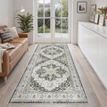 Madane Washable Runner Rug 3x6 Runners for Hallways Non Slip, Black by Madane