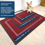 OLANLY Front Door Mat Outside 59x40, All-Season Heavy-Duty Rubber Doormat - Image 2