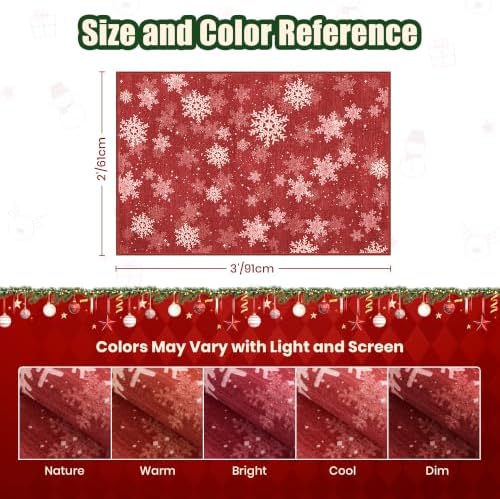 2x3 Christmas Rug,Small Washable Entryway Rug Non Slip,Red - Image 2