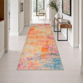 3x8 Washable Runner Rug：Modern Abstract Soft Carpet Galaxy Haze by FXRHLP
