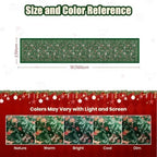 2x10 Christmas Runner Rug for Hallway,Washable Kitchen Rugs,Green - Image 2