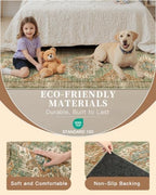 Madane Runner Rug 2x10 for Hallway, Washable Rug Runner, Brick/Brown/Green - Image 5