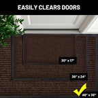 Front Door Mat, Indoor Outdoor Welcome Entryway Doormat, 48x36 Dark Brown - Image 4