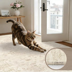 8x8 Area Rugs Living Room: Bedroom Washable Carpet Beige/Brown - Image 7