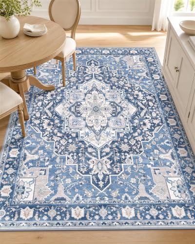 OLANLY 3x5 Washable Accent Rug, Soft Non Slip Carpet for Entryway Bedside by OLANLY
