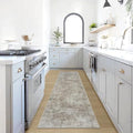 2'6''x8' Runner Rugs Washable Rug: Modern Abstract Hallway Brown Black Carpet by GENTDRIZZ
