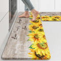 KIMODE Anti Fatigue Kitchen Mat for Floor,Farmhouse Sunflower Kitchen Rugs by StayinComfortCookwithJoy