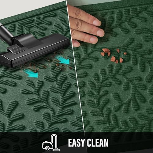 HIYARD Front Door Mat, Absorbent Dirt Trapping Welcome Door Mat Indoor Outdoor, Non Slip Entry Mat, Indoor Outdoor Door Mats, Fade Resistant, Low Profile Doormat for Entryway, 36×24, Green - Image 7