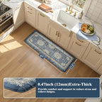 Collive Boho Cushioned Kitchen Mat, Anti Fatigue Mats for Kitchen Floor - Image 2