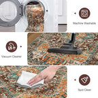 Yamaziot Washable Runner Rug, 2'3" x 14' Non-Slip Boho Hallway Kitchen Rug - Image 4