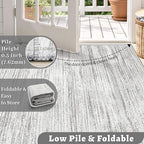 Area Rug 9x12 Living Room Rugs: Washable Modern Rug Large Non-Slip Soft Rugs Stain Resistant Printed Rug Indoor Carpet for Bedroom Kitchen Dining Room Nursery Playroom Home(Grey, 9'x12') - Image 6