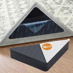16 Pcs Rug Tape,Anti Slip Rug Pads Grippers for Hardwood Floors and Tiles,with Strong Adhesive Grid Backing-No Residue,Reusable Carpet Tape, Double-Sided Adhesive Rug Stickers by Tiergrade
