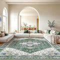 Amada Large 10x14 Washable Area Rug for Living Room, Dark/Green, Vintage by AMADAHOMEFURNISHING