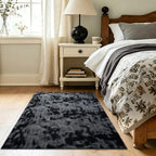 3x5 Tie-dye Dark Grey Area Rug Washable Non-Slip Soft for Bedroom Kitchen - Image 4
