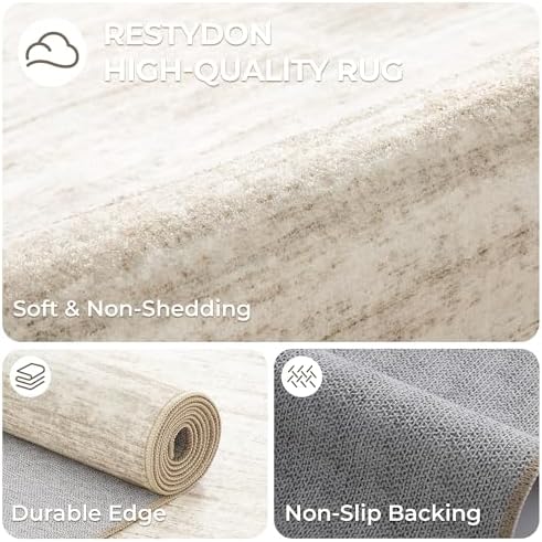 2'6 x 10' Runner Rug Non Slip,Washable Kitchen Rugs,Brown - Image 7