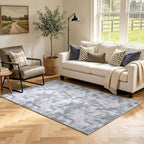 3x5 Tie-dye Light Grey Area Rug Washable Non-Slip Soft for Bedroom Kitchen by Unknown