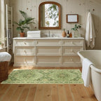 RELEANY Washable Area Rug, Runner 2'x5', Green/Yellow - Image 2