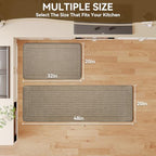 Kitchen Rugs Set of 2, Kitchen Mats for Floor,20x32+20x59 Brown - Image 2