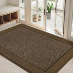 BEQHAUSE Indoor Door Mat 32" x 48", Dirt Trapper Door Mats, Brown by BEQHAUSE