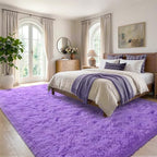 4'x5'3'' Purple Fluffy Soft Area Rug Non-Slip for Bedroom Living Room - Image 3