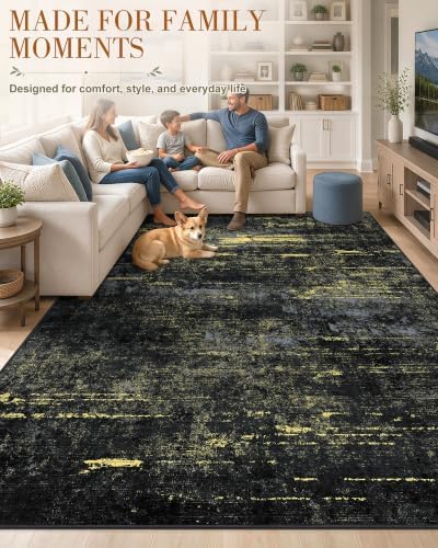 OLANLY 6x9 Washable Area Rug, Soft Non Slip Carpet for Bedroom Living Room - Image 3
