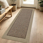 BEQHAUSE Indoor Door Mat 24" x 72", Dirt Trapper Door Mats, Taupe by BEQHAUSE