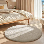 Ophanie Round Rugs 3Ft Ivory Circle Area Rug, Nursery Bedroom Carpet, Small Fluffy Fuzzy Plush Soft Shaggy Cream Living Room Christmas Aesthetic Decor for Kids Boys Girls Teen Baby Home, Dorm - Image 5
