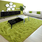 9x12 Extra Large Green Fluffy Area Rug Non-Slip for Living Room Bedroom - Image 3