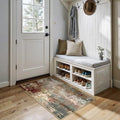 RELEANY Washable 3'x4' Abstract Area Rug for Living Room Rustic Brown by RELEANY