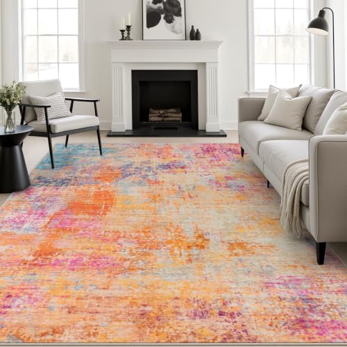 6x9 Area Rug Living Room: Modern Washable Soft Carpet Galaxy Haze by FXRHLP