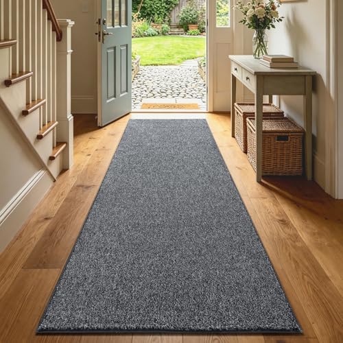 2x6 Black/White Runner Rug Washable Non-Slip for Kitchen Hallway Bathroom - Image 2