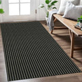 EARTHALL Washable Entryway Rug, Non Slip Area Rug, 3x5 Ft, Black/Cream by Unknown