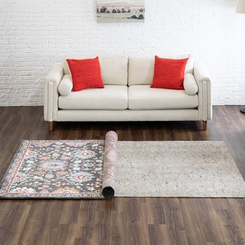 Mohawk Home Non Slip Rug Pad 2' x 4'- 1/4" Thick Felt + Latex Rubber Gripper - Dual Surface Cushion for Hardwood, Carpet, Tile Floors, Made in USA - Image 6