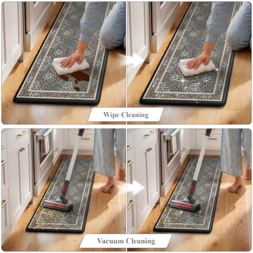 Collive Anti Fatigue Kitchen Mats, Cushioned Kitchen Rugs Non Slip Washable - Image 5