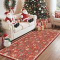 Madane Christmas Washable Kitchen Runner Rug 3x6, Red Runners for Hallways by Madane