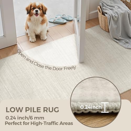 2'6''x10' Runner Rug Non Slip,Washable Kitchen Rugs,Beige - Image 6