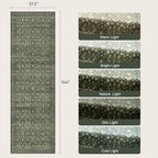 2'6"x12' Area Rugs for Hallways, Green Washable Non-Slip Kitchen Runner Rug - Image 2