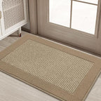 BEQHAUSE Indoor Door Mat 20" x 32", Dirt Trapper Door Mats, Beige by BEQHAUSE
