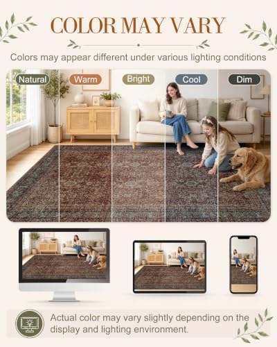 OLANLY 5x7 Washable Area Rug, Soft Non Slip Carpet for Bedroom Living Room - Image 2